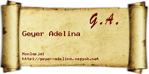 Geyer Adelina névjegykártya